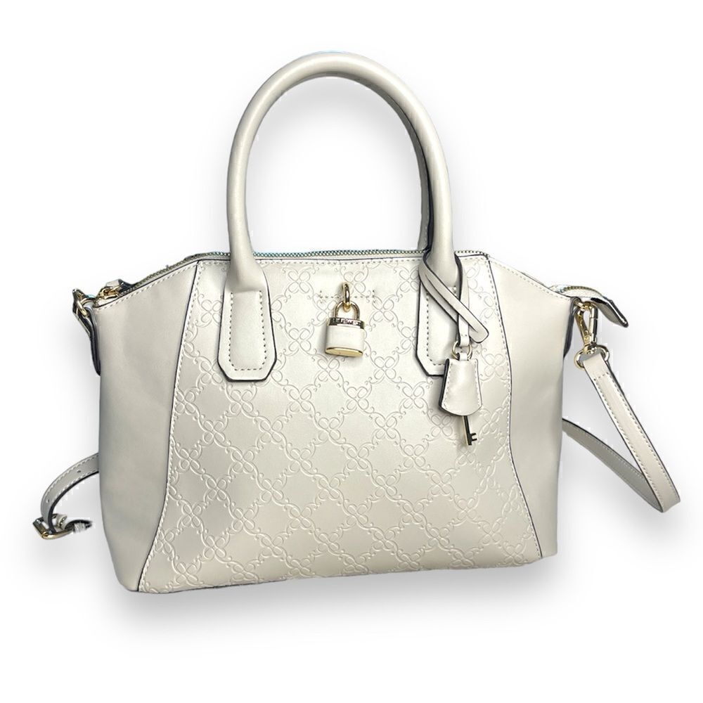 Nine West Alixson Shoulder Bag Purse Cement Small